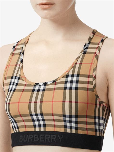 Burberry Dalby Vintage Check Sports Bra 